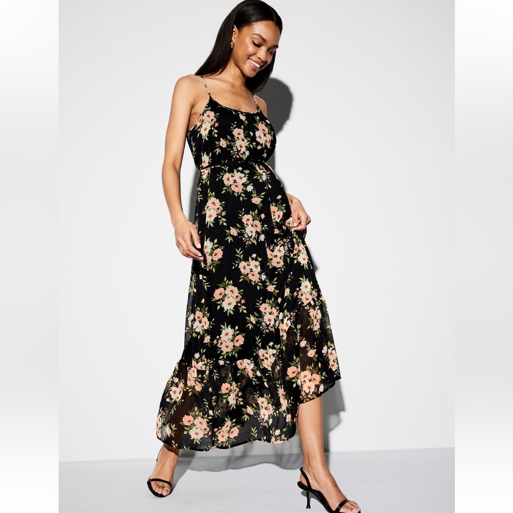 NWT Old Navy The Occasion by Old Navy Waist-Defined Chiffon Maxi Dress - L